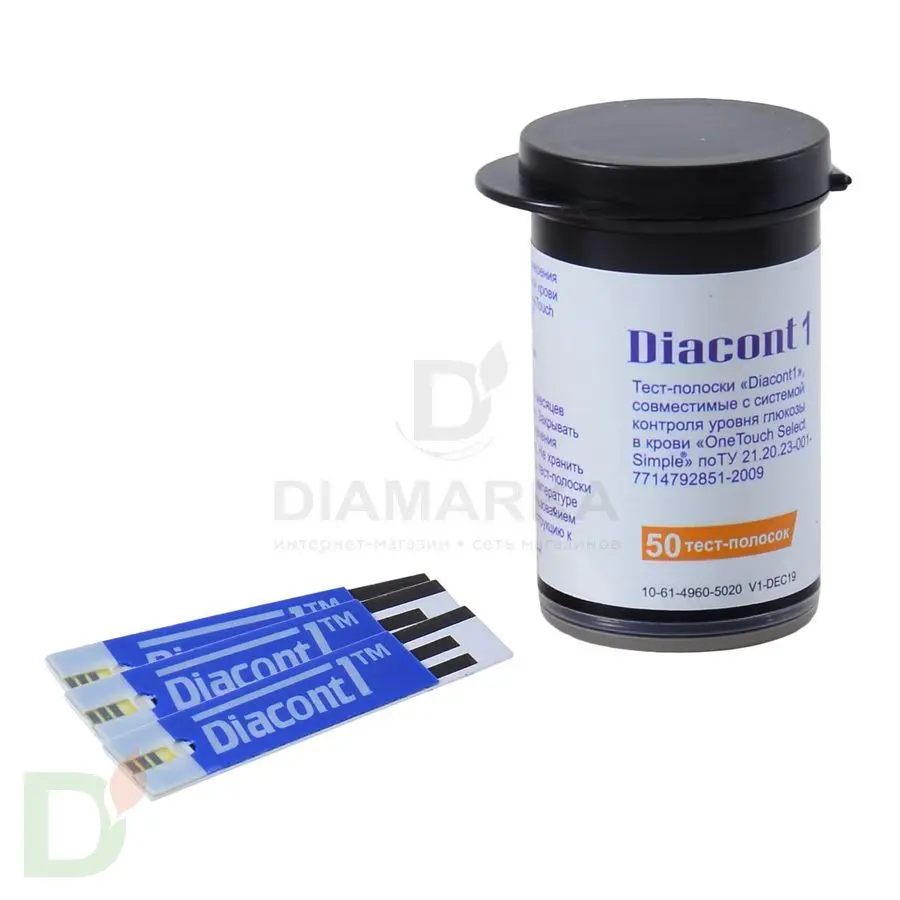 Тест-полоски Диаконт1 для глюкометра OneTouch Select
