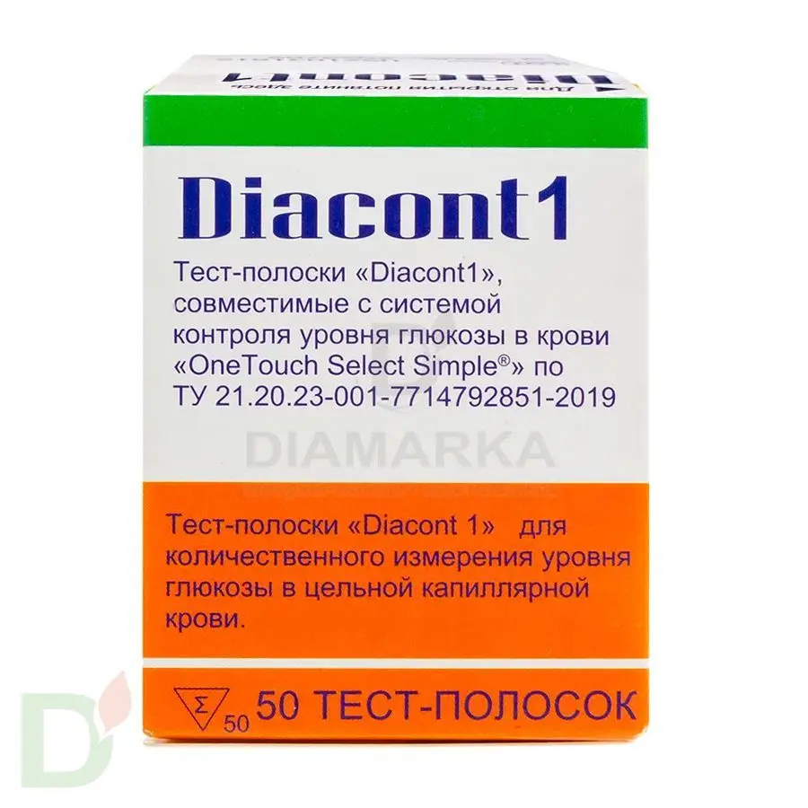 Тест-полоски Диаконт1 для глюкометра OneTouch Select
