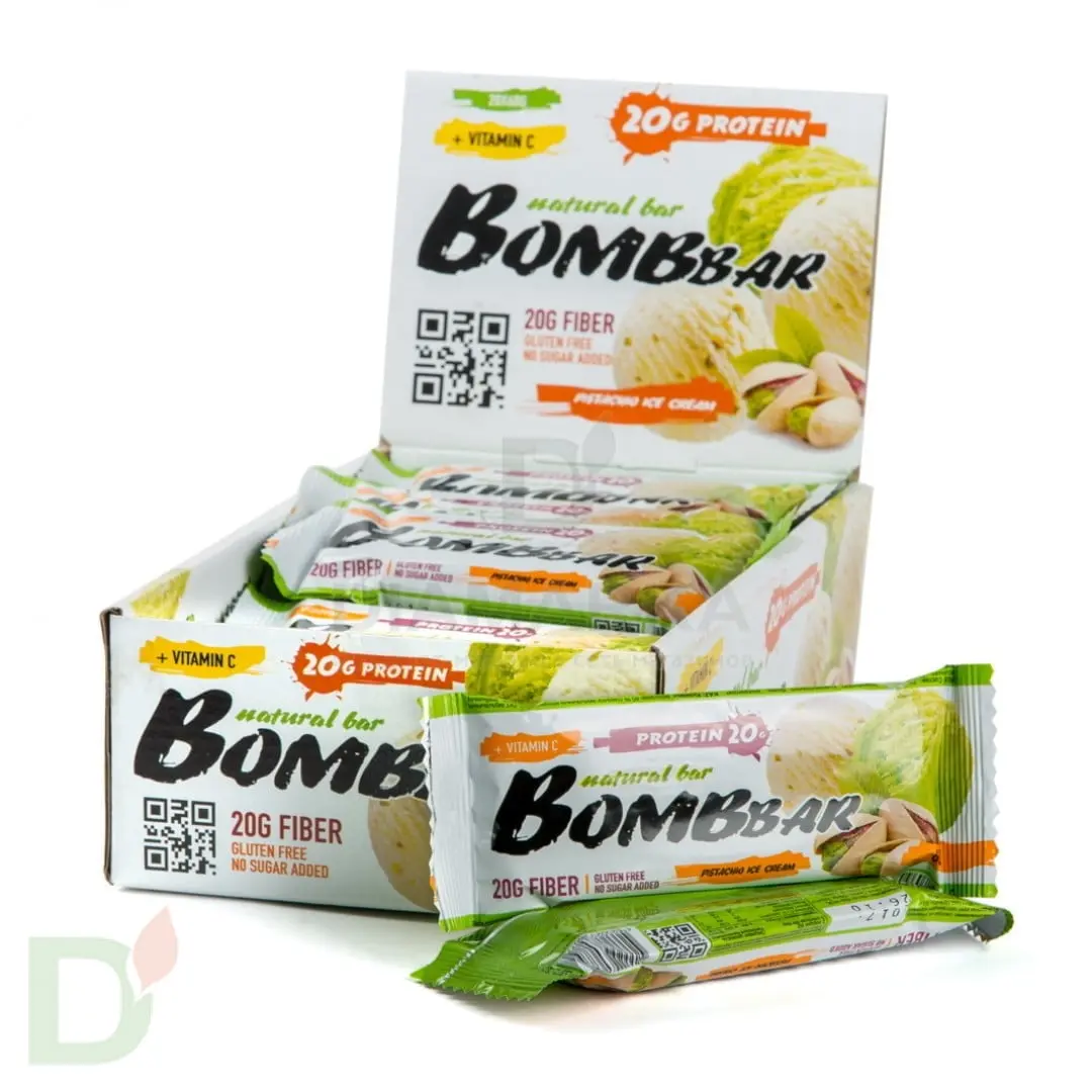 Батончик BOMBBAR Фисташковый пломбир (3угл в 60г) в Омске