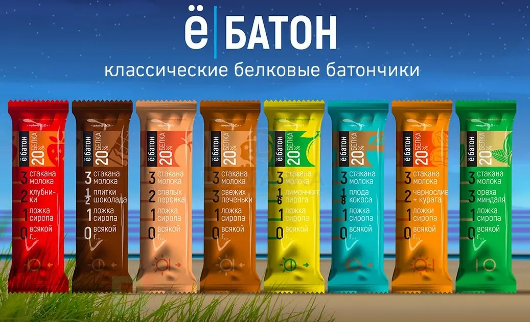 Батончик протеиновый Ё/батон Кокос в шоколадной глазури 50гр в Омске