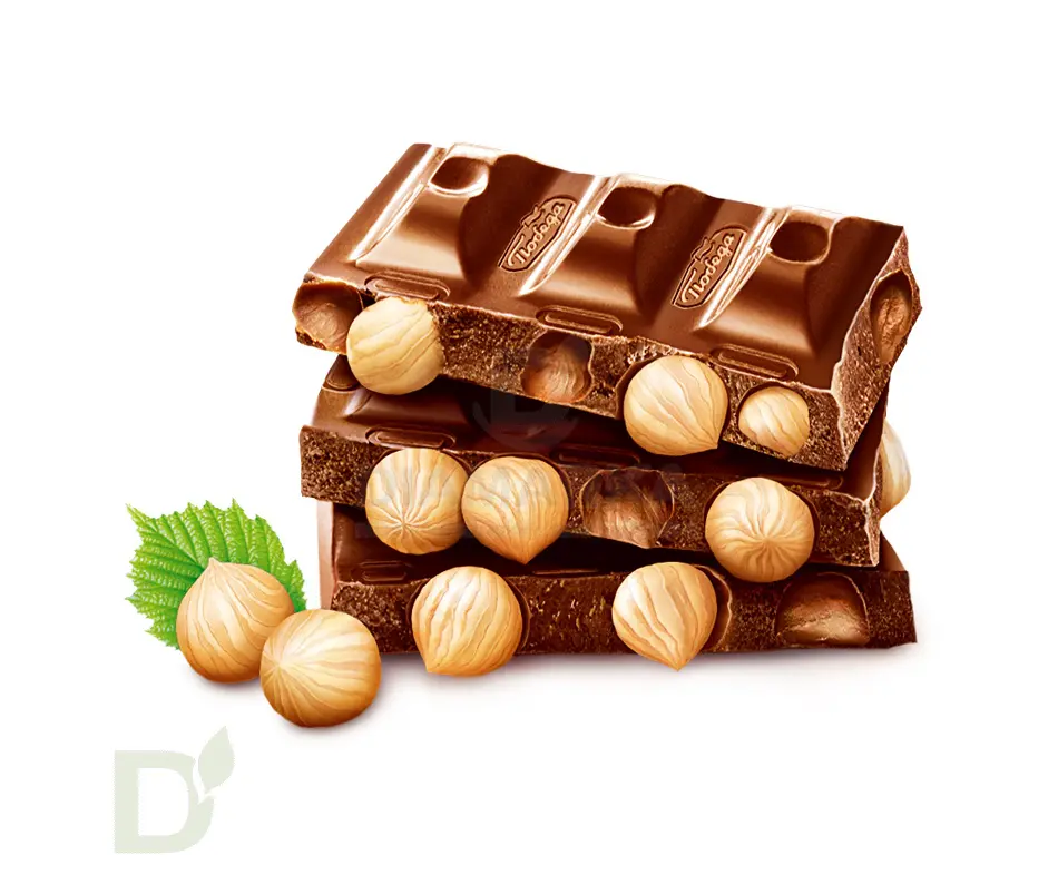 Шоколад Победа Чаржед Темный с фундуком без сахара, 90г.