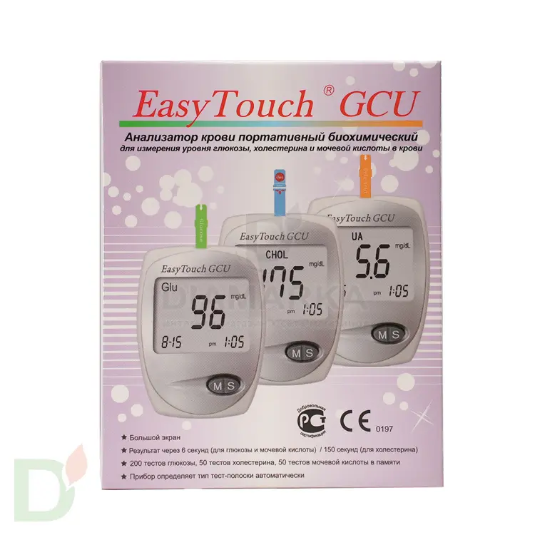 Биохимический анализатор ИзиТач (EasyTouch GCU) (глюкоза, холестерин и мочевая кислота в крови) в Омске