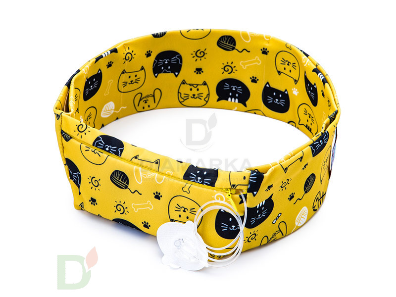 Пояс INSULA KIDS с ЗАМОЧКОМ для ношения помпы на талии Чёрный кот