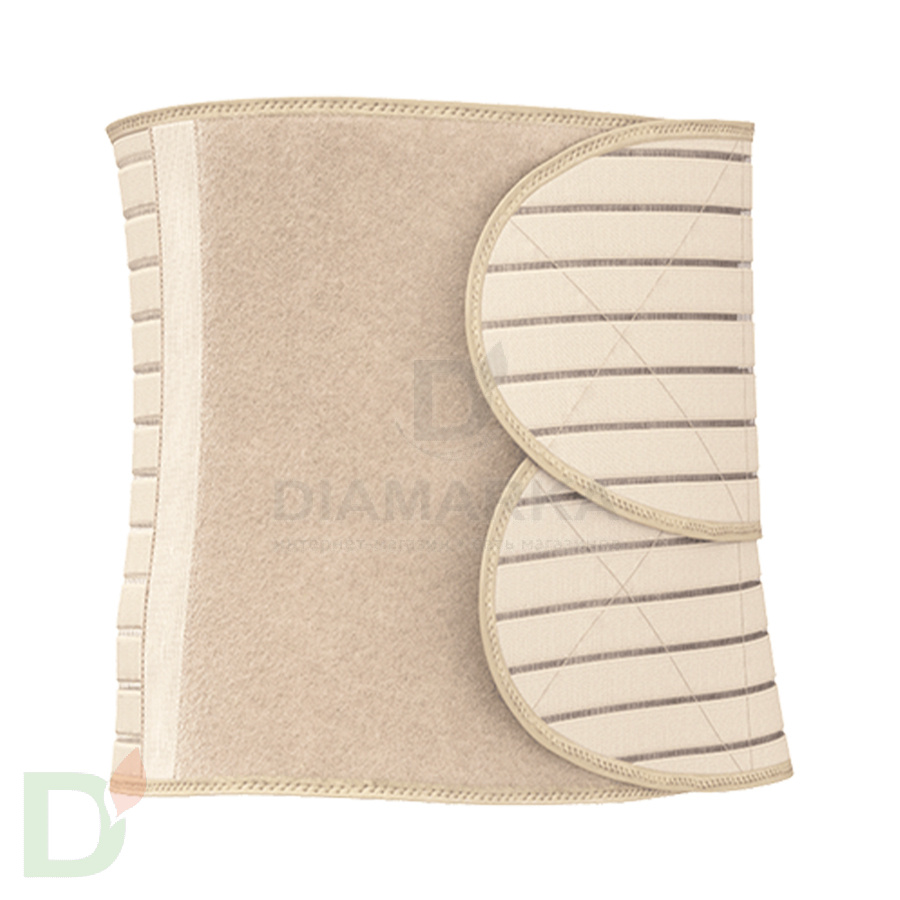 Бандаж B.Well на брюшную стенку W-422 медицинский с двойной застежкой бежевый