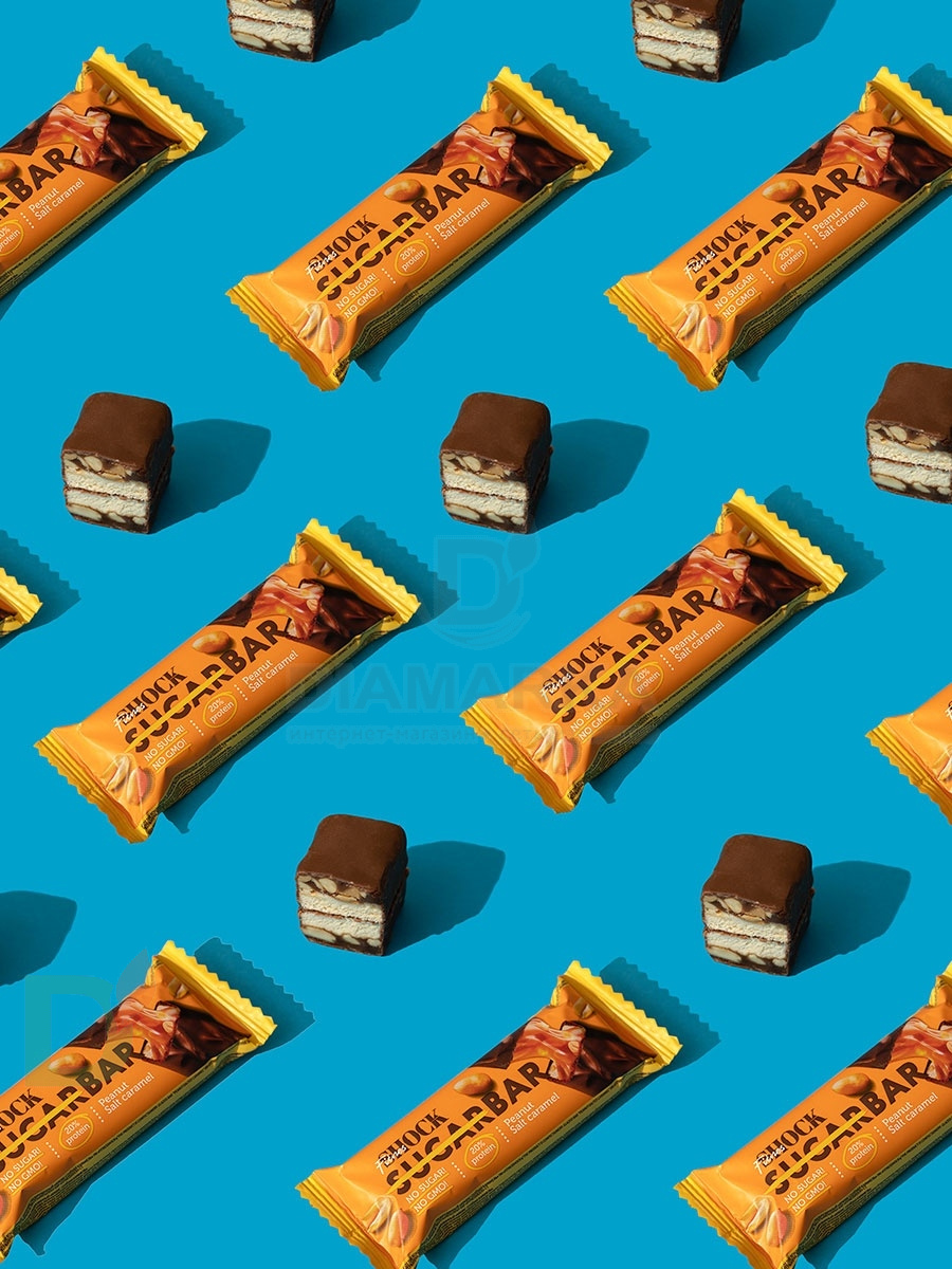 Батончик протеиновый FitnesShock Соленая карамель-Арахис 50гр. в Омске