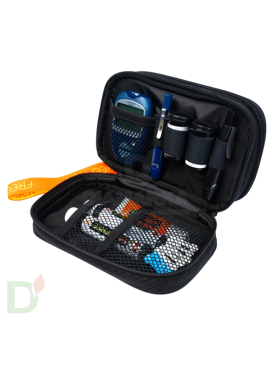 Термосумка (органайзер) FREEPACK д/4х ручек и средств самоконтроля чёрный (с гелевым пакетом)