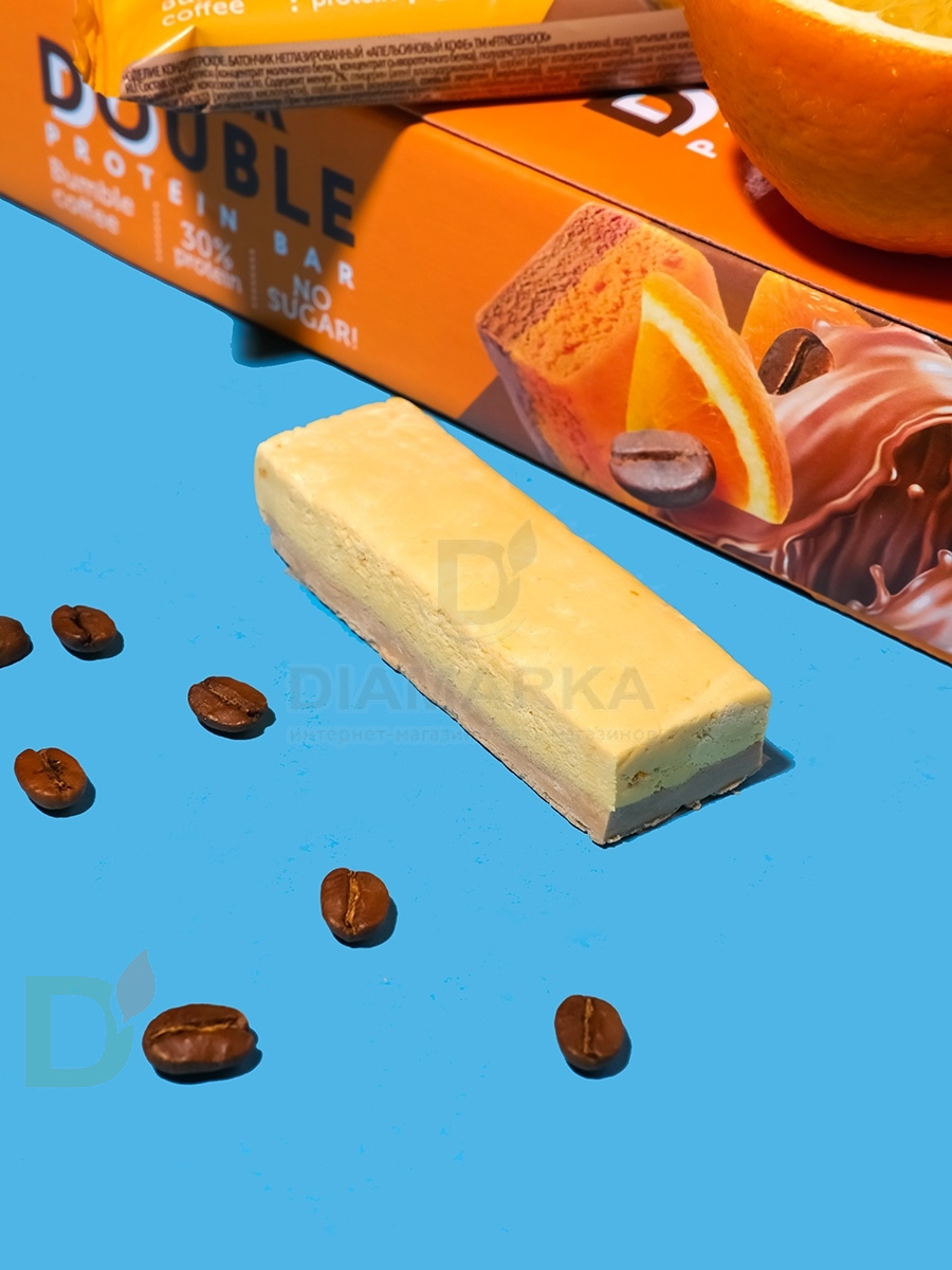 Батончик протеиновый FitnesShock Апельсиновый кофе 40гр. в Омске