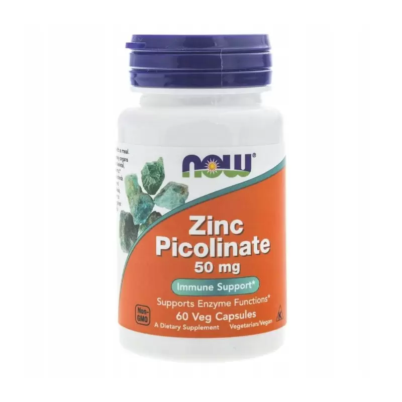 Витамины NOW Цинк пиколинат для здоровья всего организма, 50 мг, 60 шт в Омске