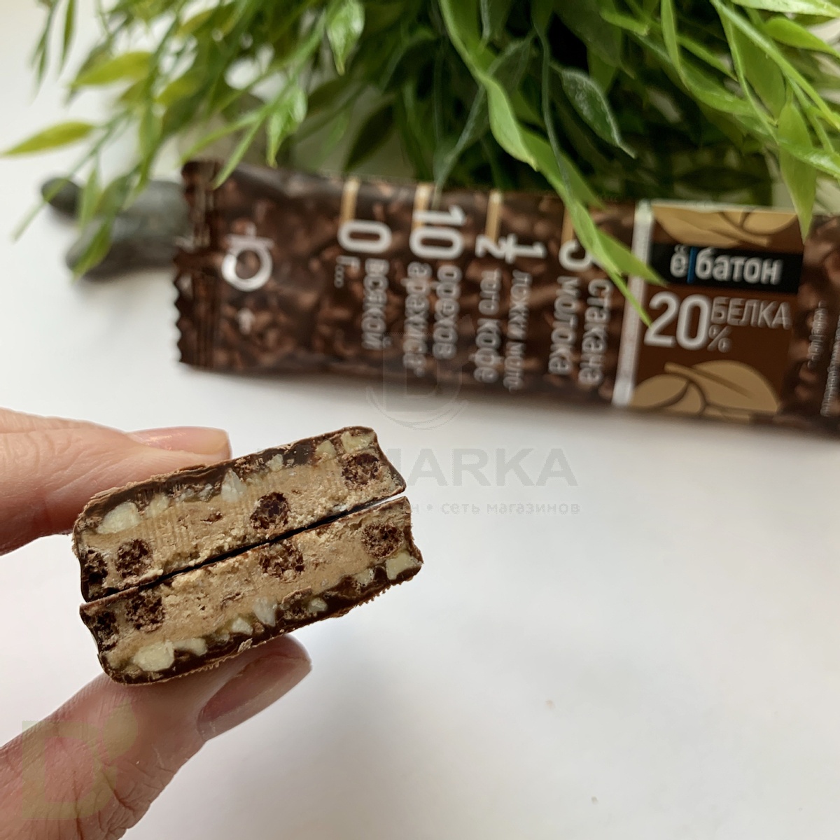 Батончик протеиновый Ё/батон "Арахис-Кофе" в шоколадной глазури 40гр в Омске