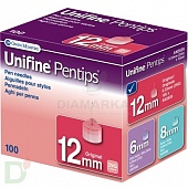 Иглы Юнифайн (Unifine Pentips) 29G 12 мм, 100 штук, для шприц-ручек