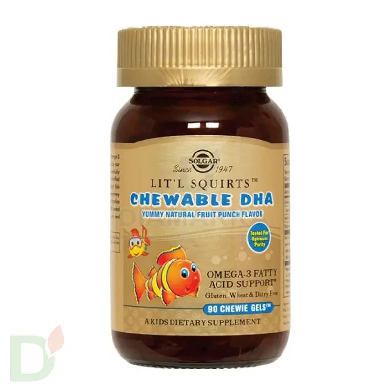 Витамины для детей Солгар Золотые рыбки ПНЖК Омега-3 (ДГК и ЭПК), 90 капс. в Омске