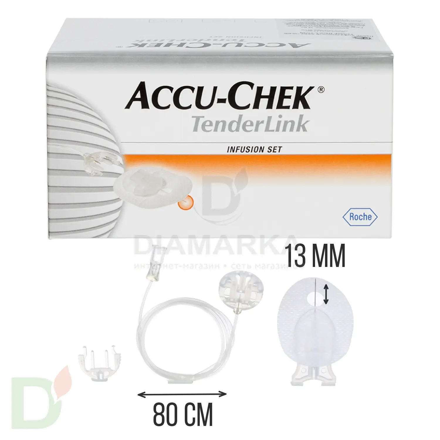Акку-Чек ТендерЛинк 13/80, инфузионный набор, 1 шт. в Омске
