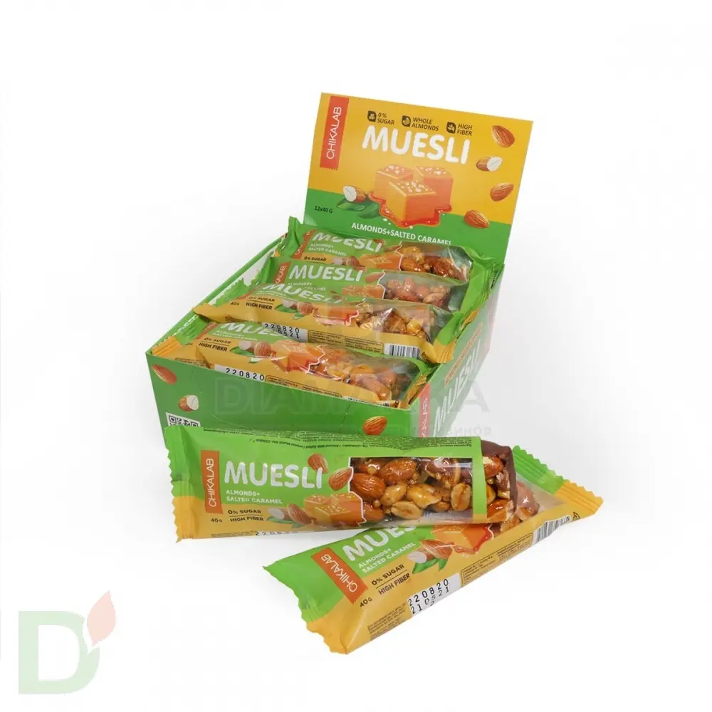 Батончик мюсли CHIKALAB миндальный с соленой карамелью 40 гр. в Омске