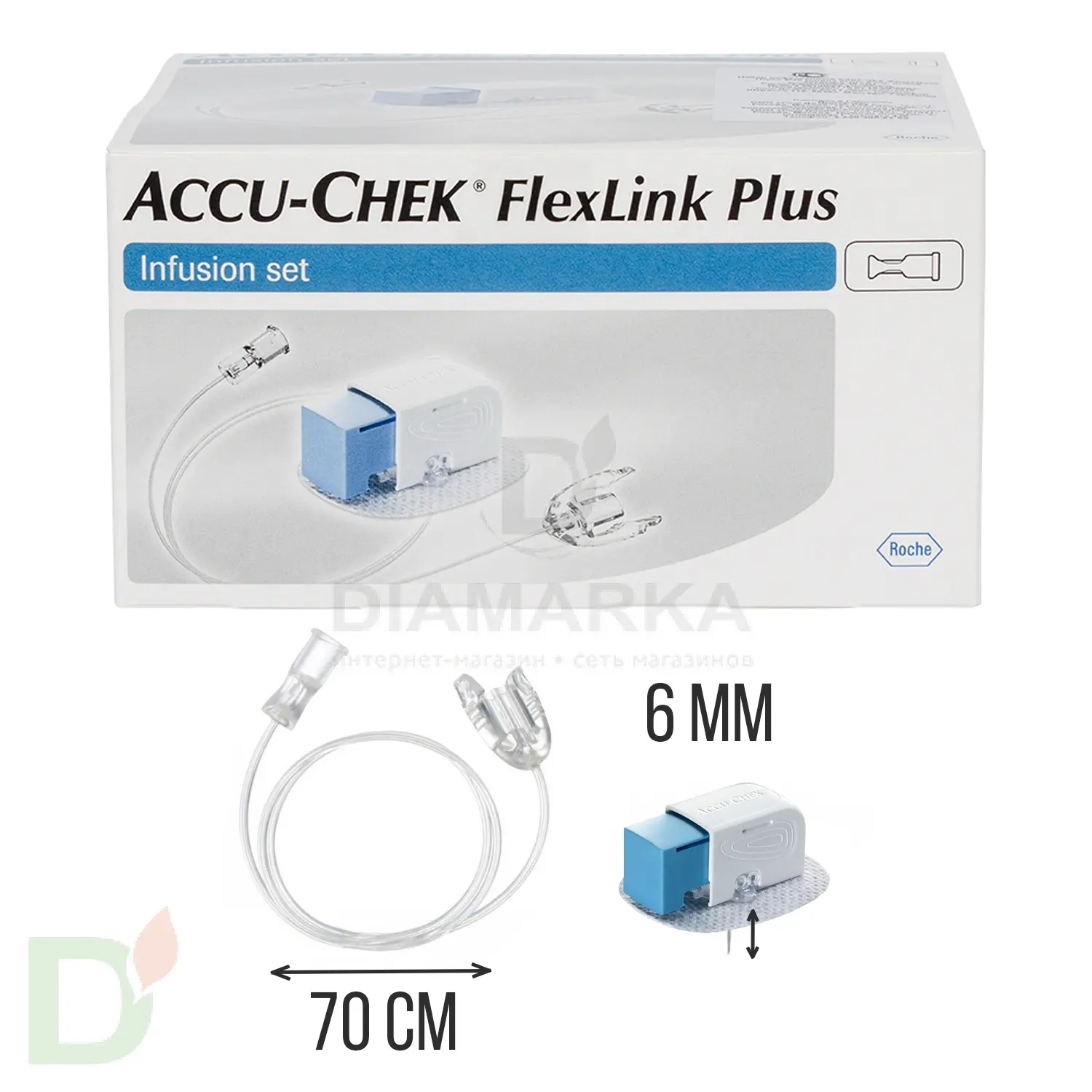 Акку-Чек ФлексЛинк Плюс 6/70, инфузионный набор, 1 шт. в Омске