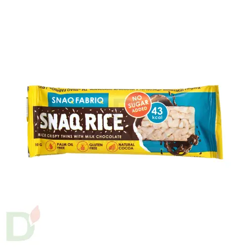 Батончик Snaq Fabriq рисовый глазированный молочным шоколадом, 10гр в Омске