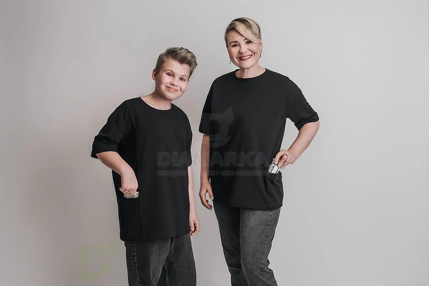 Футболка Pocket Stories для инсулиновой помпы Чёрная с 2мя карманами