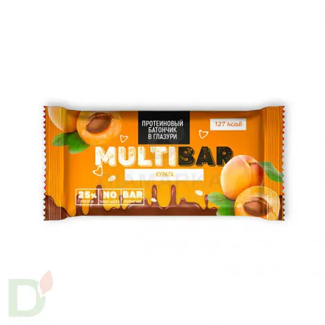 Батончик протеиновый Мультибар в глазури с курагой 40гр в Омске