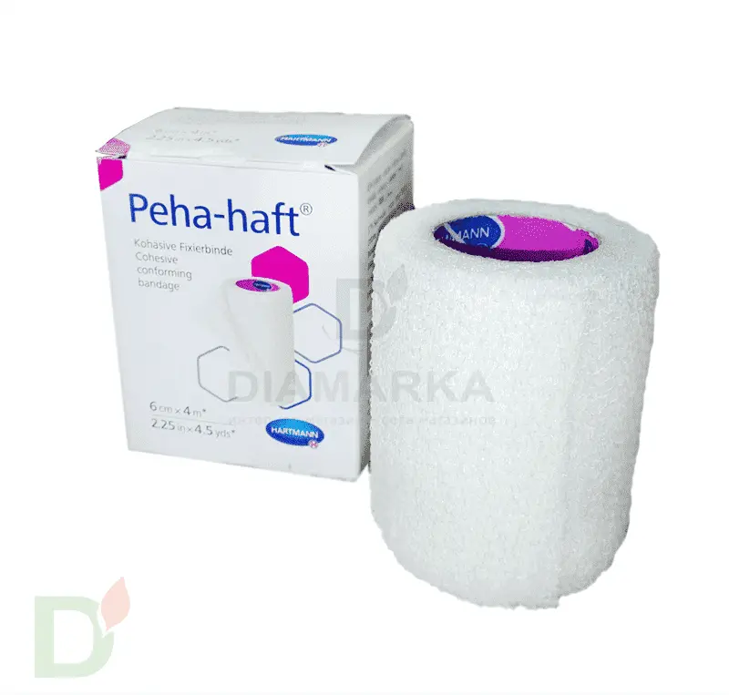 Бинт самофиксирующийся Пеха-хафт (Peha-haft), 6см х 4 м, Белый в Омске