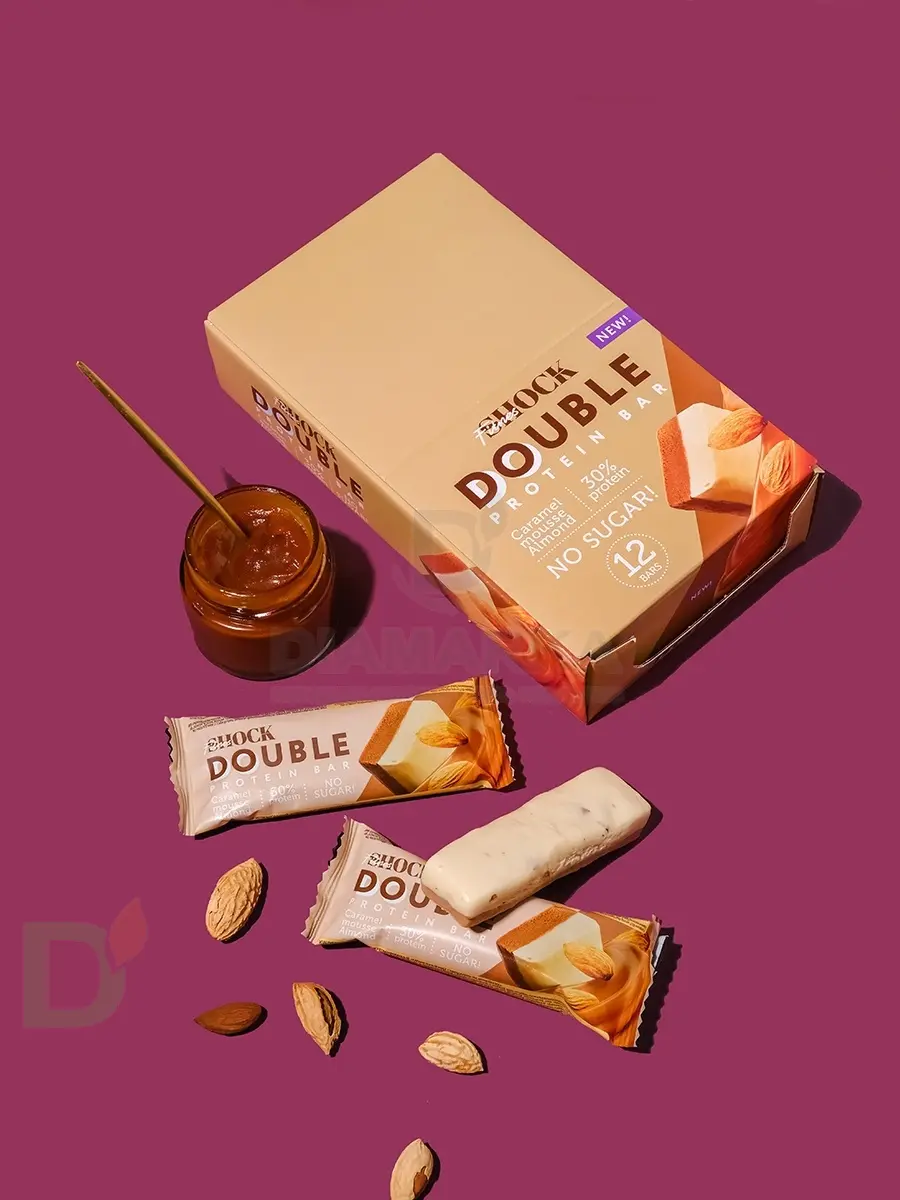 Батончик протеиновый FitnesShock Карамельный мусс с миндалем 40гр. в Омске