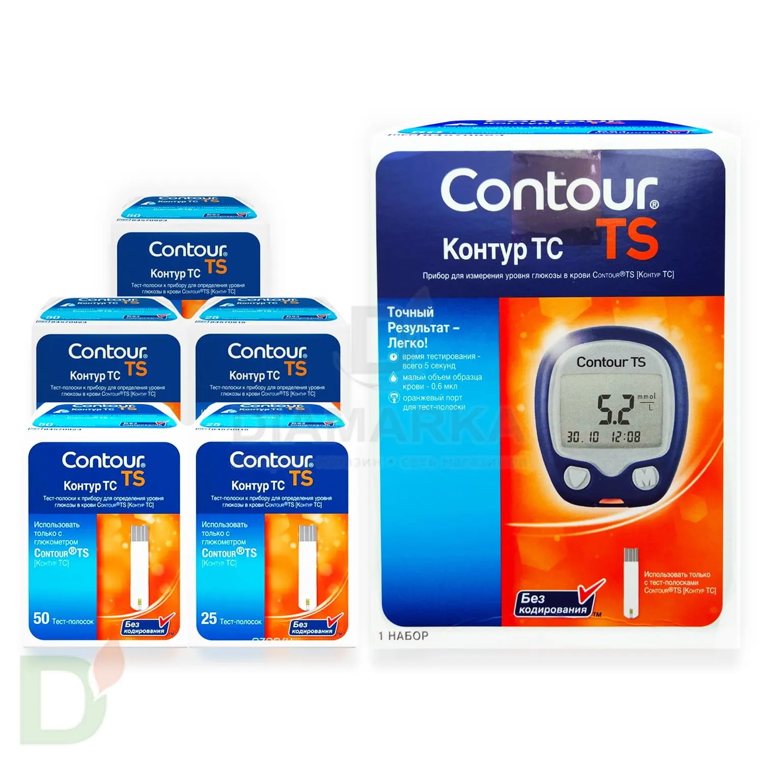 Глюкометр Contour TS + 5 уп. тест-полосок №50 СО СКИДКОЙ